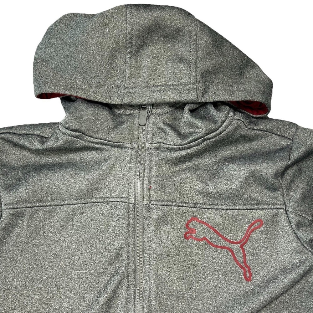 Puma Youth Full Zip Track Jacket Sweater‎ Gray Medium 10/12 Puma Forever Faster